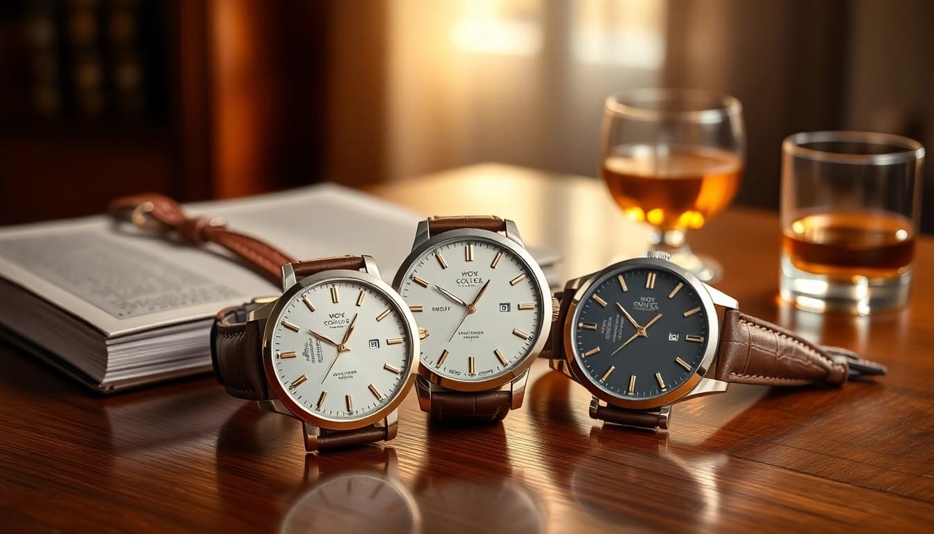 Showcase of stunning replica watches with elegant craftsmanship and luxurious details.