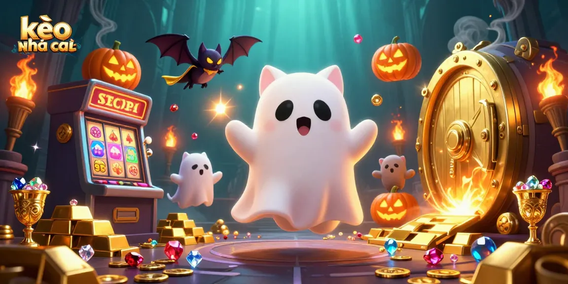 Engage with kèo nhà cái amidst ghostly adventures in a haunted casino, featuring dynamic elements.