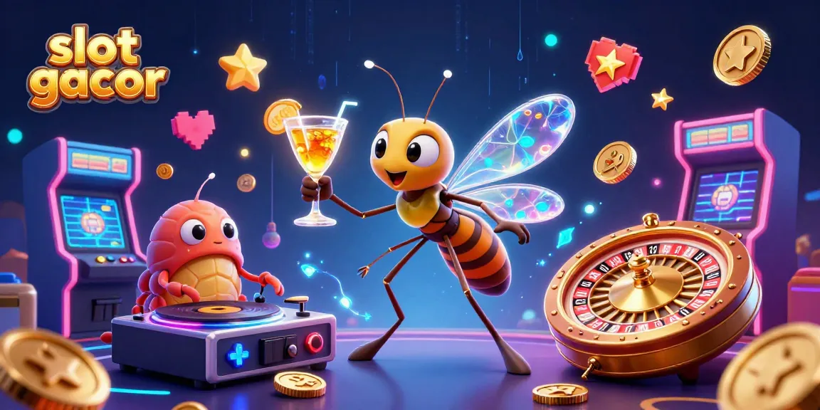 Experience thrilling slot gacor gameplay with colorful casino elements and lively characters.