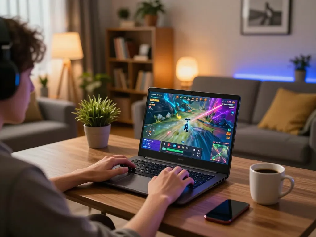 Engaging gameplay on FAFA828 with vibrant graphics in a cozy setting