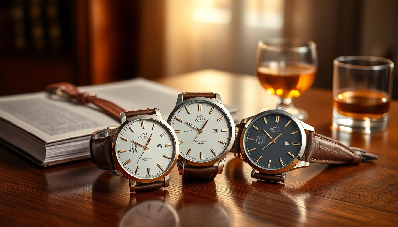 Showcase of stunning replica watches with elegant craftsmanship and luxurious details.