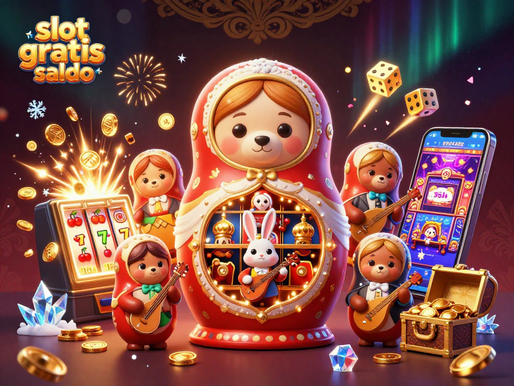 Experience slot gratis saldo excitement with animated casino bears and jackpot explosions in a vibrant 3D scene.