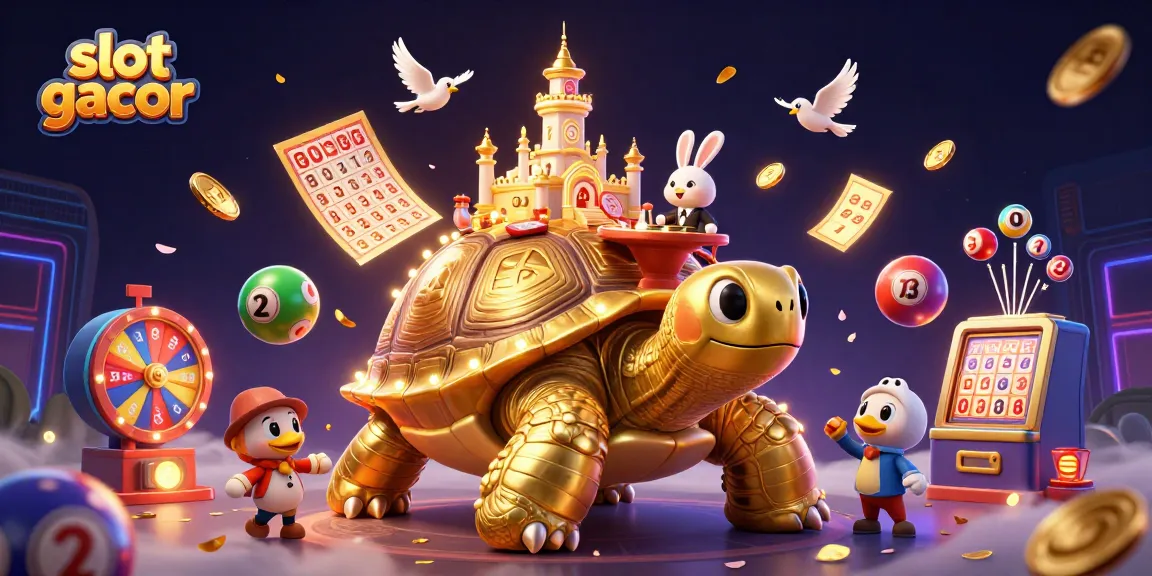 Slot gacor dengan pengalaman bermain yang menyenangkan dengan simbol jackpot dan koin emas terbang.