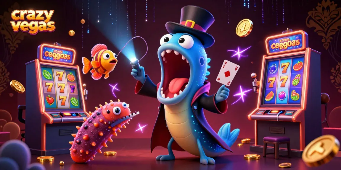 Experience the magic of gambling with crazyvegas featuring animated sea creatures in a casino setting.