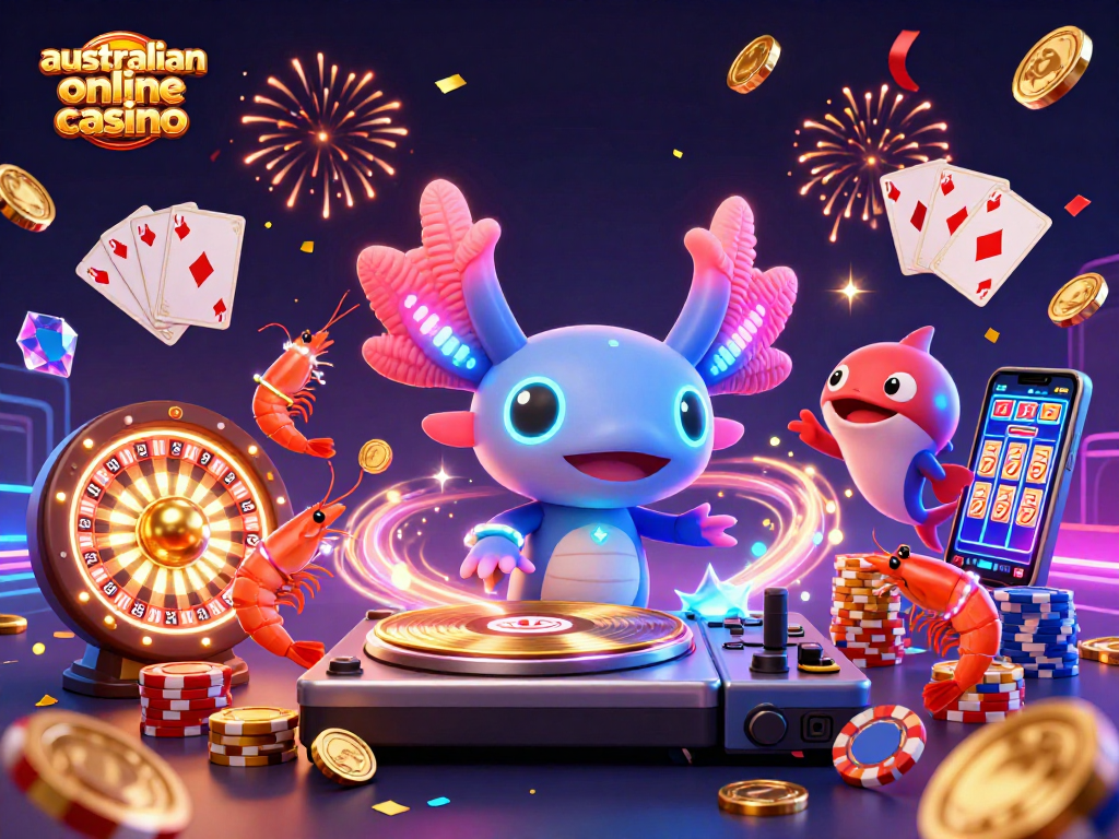 Experience the vibrant excitement at an australian online casino with dynamic characters and sparkling treasures.