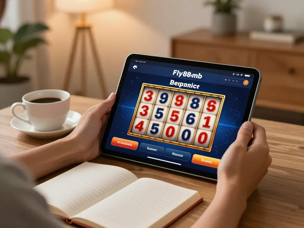 Play fly88mb online slots on a stylish tablet at home, enjoying safe gaming.