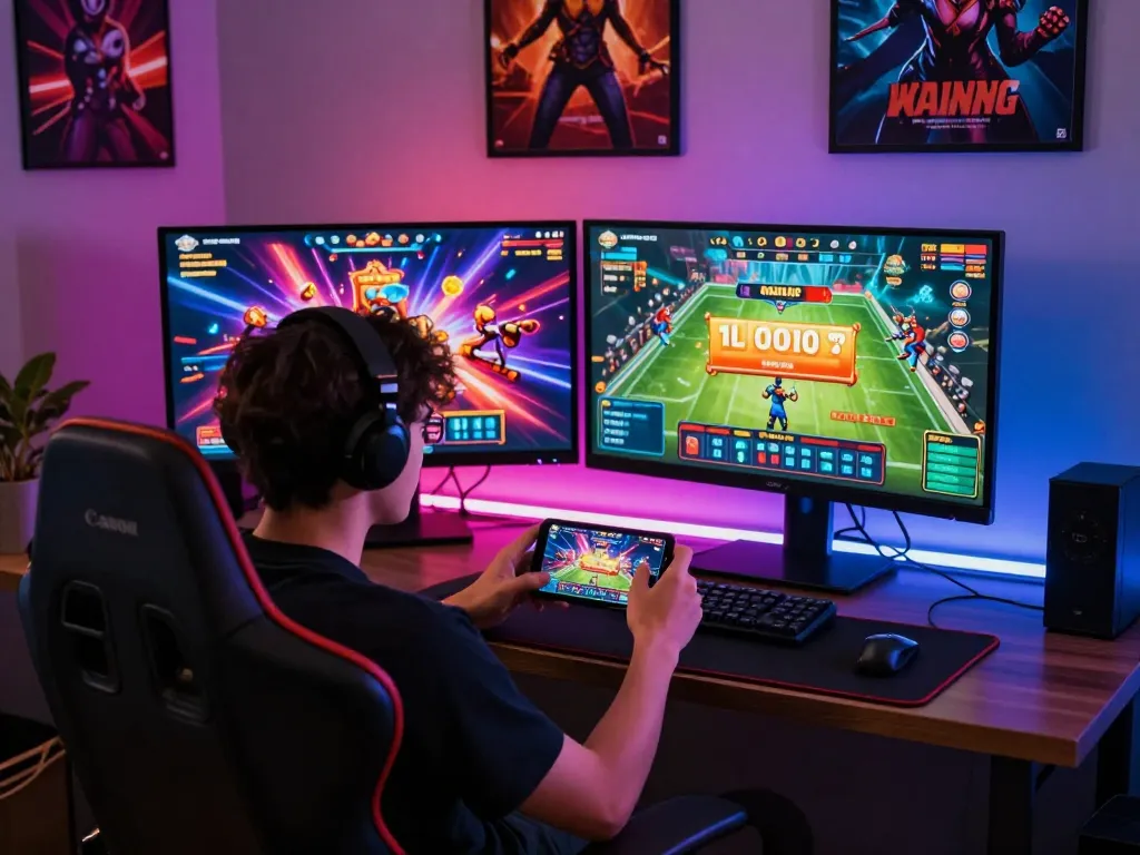 Engaging gaming scene showcasing an online user interacting with 88aa's dynamic interface and thrilling games.