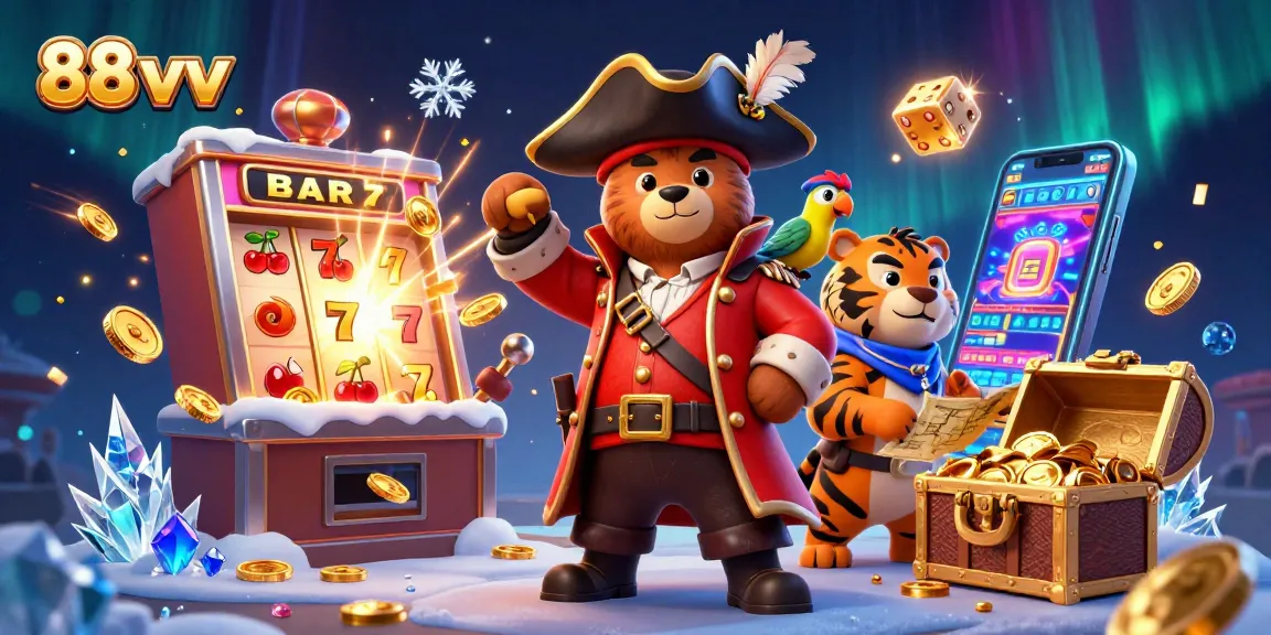 Experience thrilling wins with 88 vv in a vibrant casino scene featuring dynamic characters and exciting game elements.