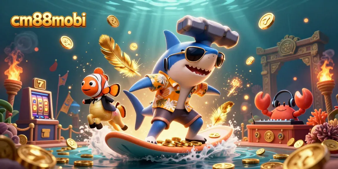 Engage in thrilling gameplay at cm88mobi with a vibrant 3D casino scene featuring vibrant characters and action-packed elements.