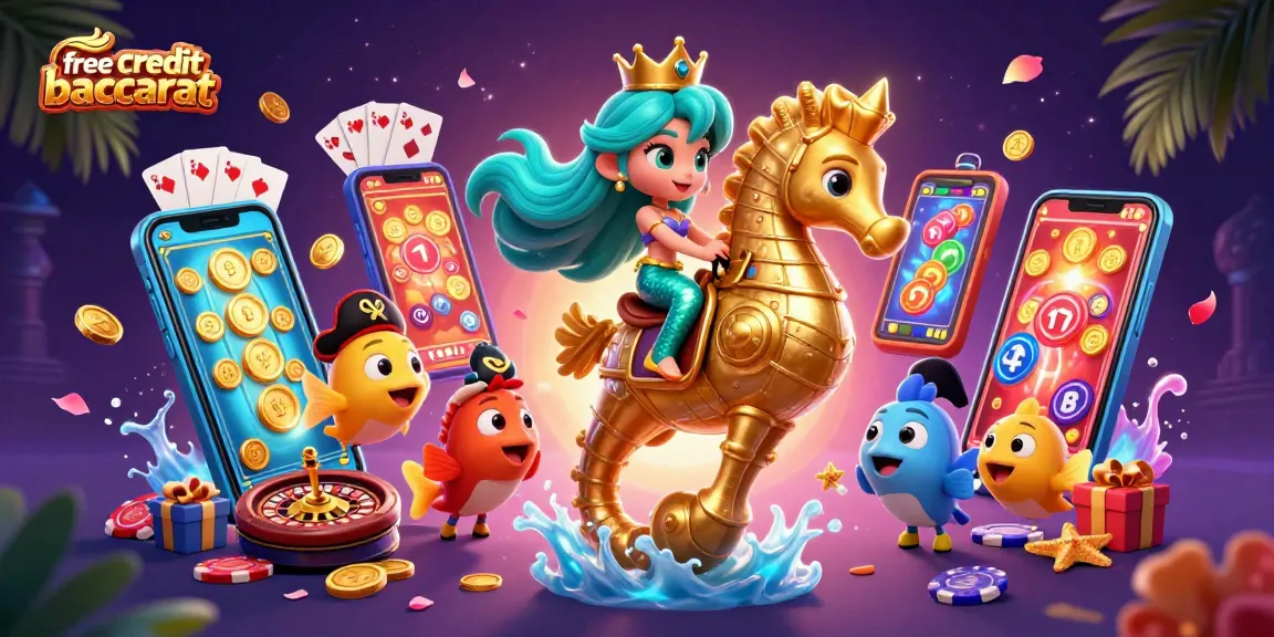Experience free credit baccarat in an ultra-detailed scene with vibrant gameplay elements.