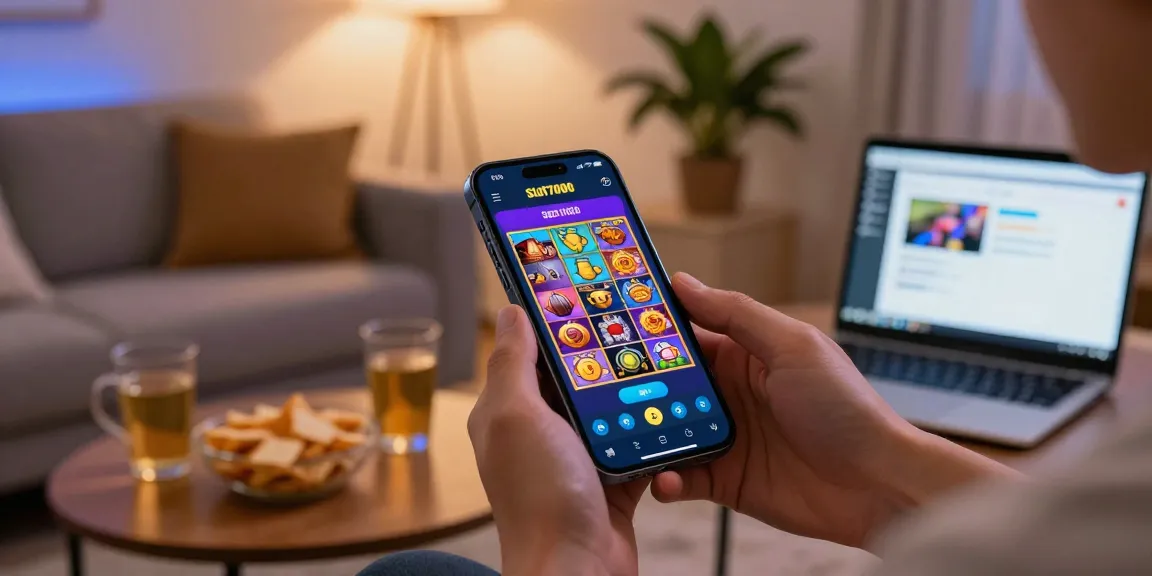 Engaging user experience on Slot7000 mobile app, showcasing vibrant slot games.