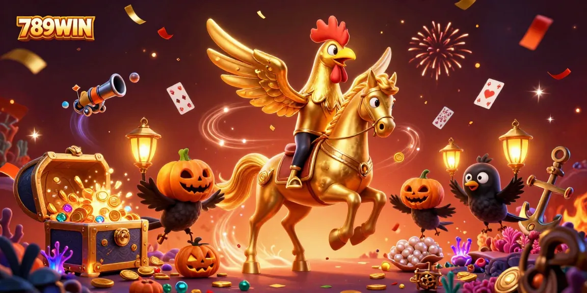 Experience the thrill of 789WIN with a colorful casino adventure alongside whimsical characters.