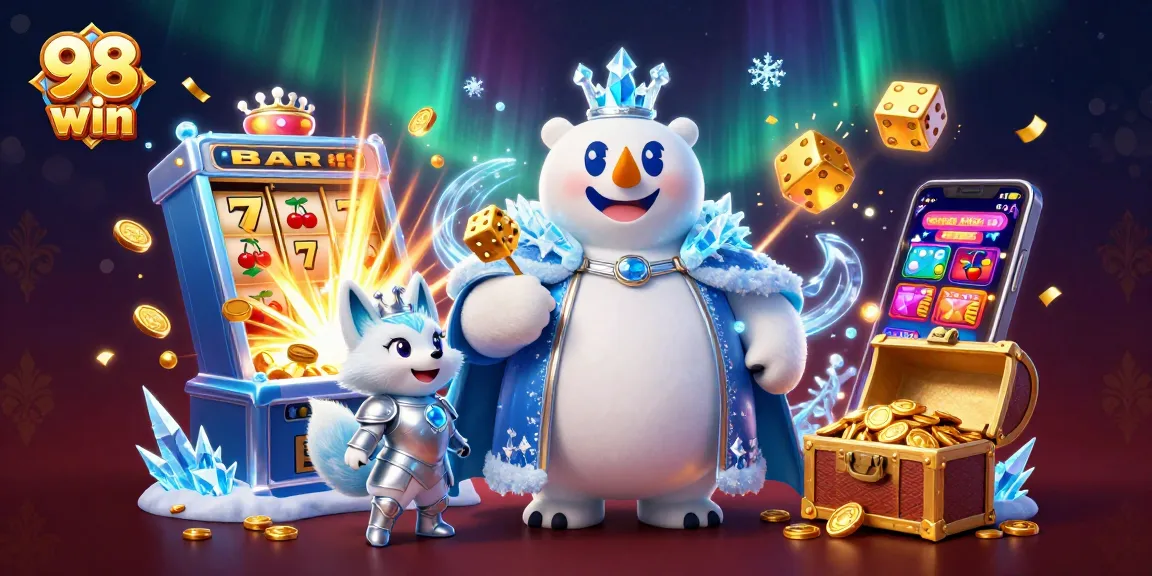 Experience the thrill of 98 win with dynamic casino action and vibrant characters.