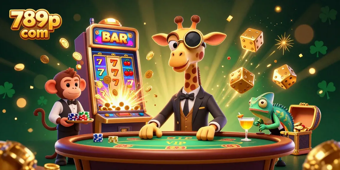 Experience the thrill of 789p com with a vibrant 3D casino scene showcasing unique game elements.