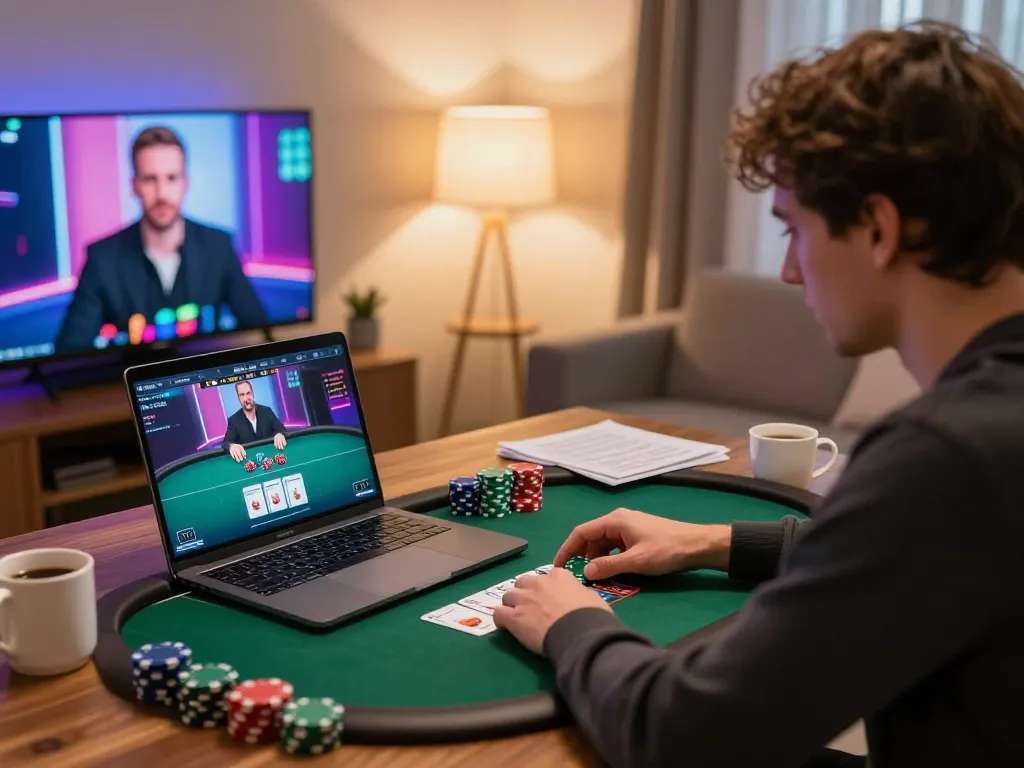 ATQ online poker gameplay with live dealer, enhancing player excitement and strategic engagement.