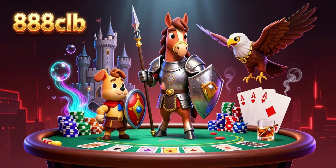 Engage with exciting gameplay at 888clb featuring vibrant poker chips and cards.