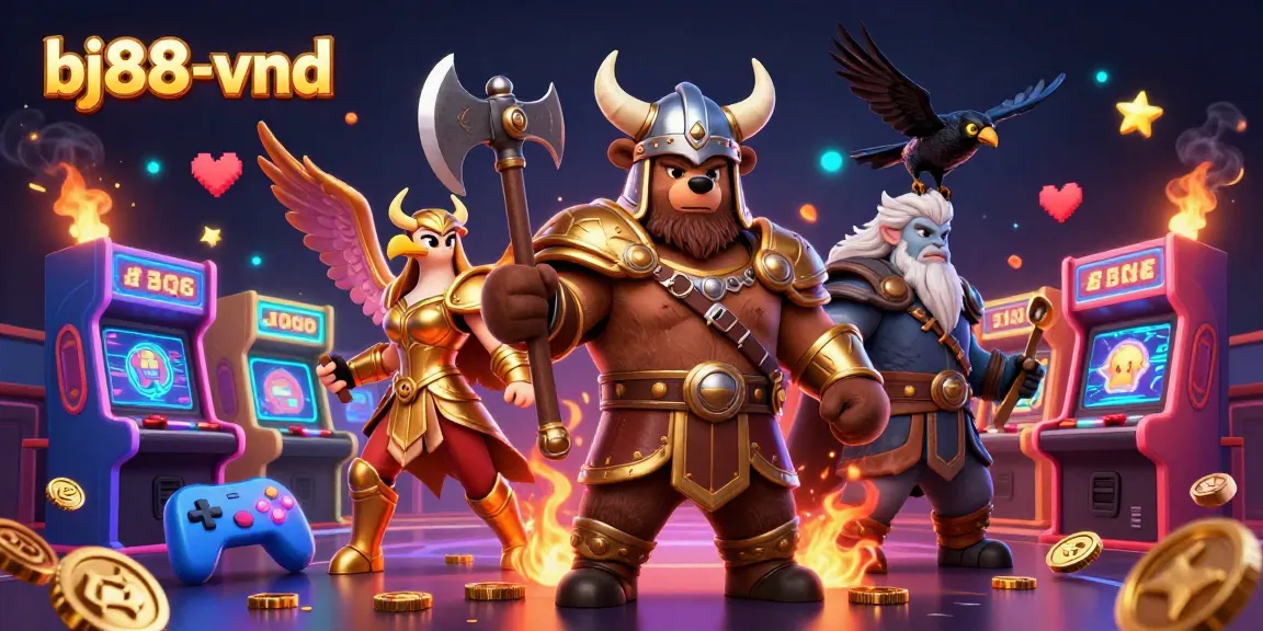 Engage with exciting games at bj88-vnd featuring 3D characters in a vibrant casino atmosphere.