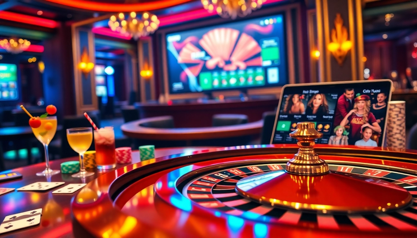 Enjoy an exhilarating gaming experience at the ok fun online casino with roulette, chips, and vibrant interface.