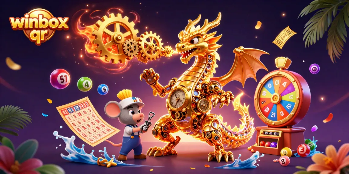 Engage with the winbox qr experience through a dynamic 3D casino scene featuring a dragon.