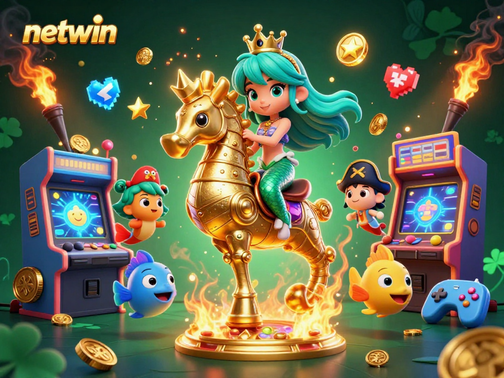 Experience the magic of Netwin while enjoying an exciting gaming adventure with a vibrant mermaid scene.