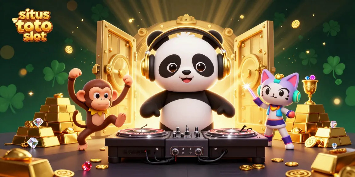 Experience the excitement of situs toto slot with vibrant 3D characters and casino elements.
