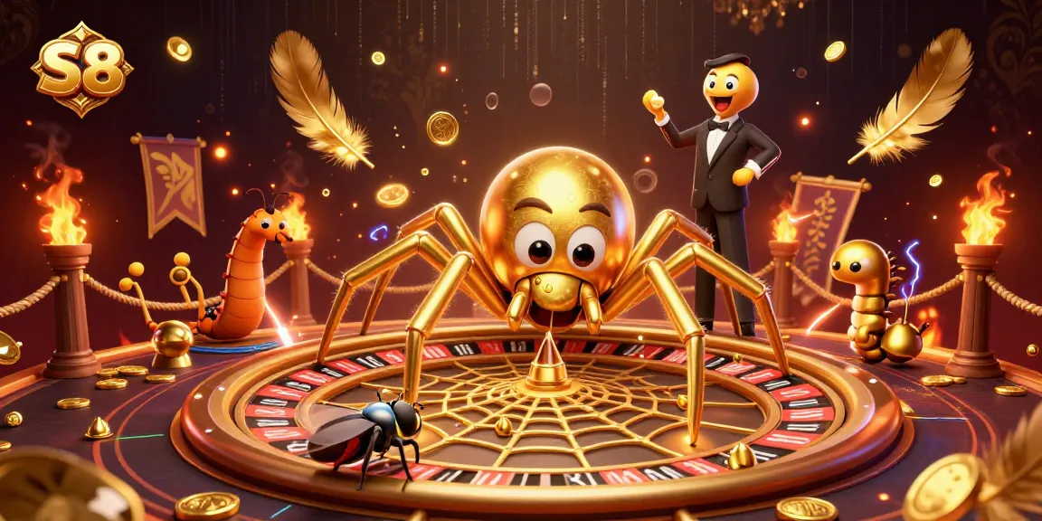 S8 spins the roulette wheel with vibrant casino elements and dynamic characters in a thrilling gambling scene.