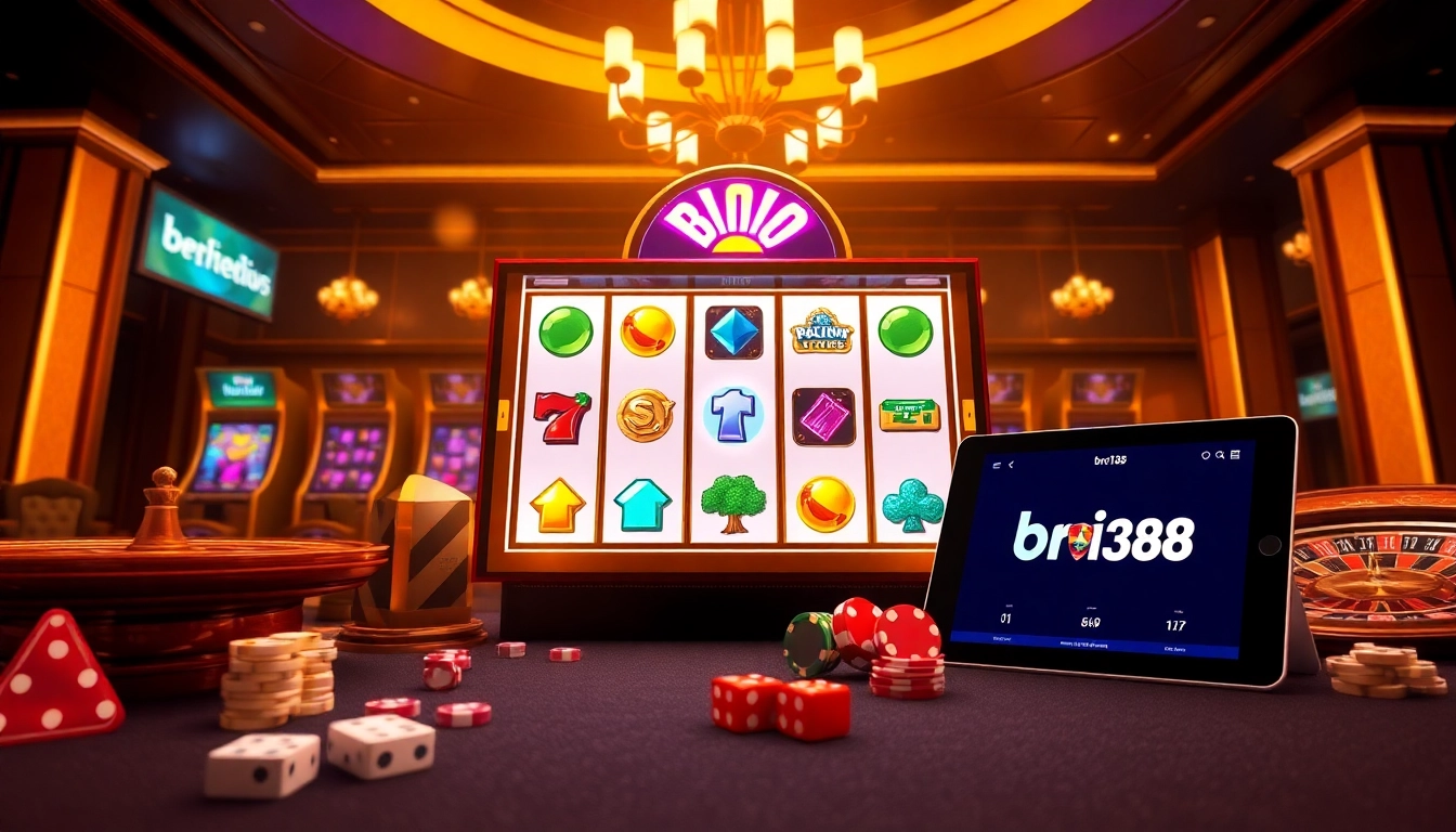 Experience the thrill of bro138 slot with engaging graphics and vibrant casino elements.