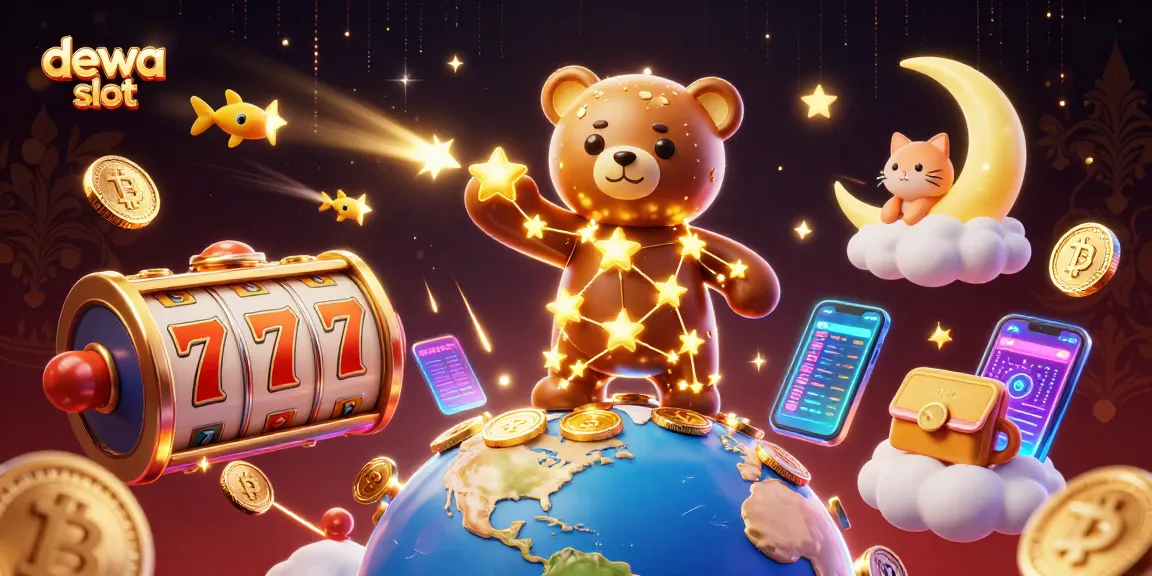 Engage with the dewa slot experience featuring 3D characters and vibrant casino elements.