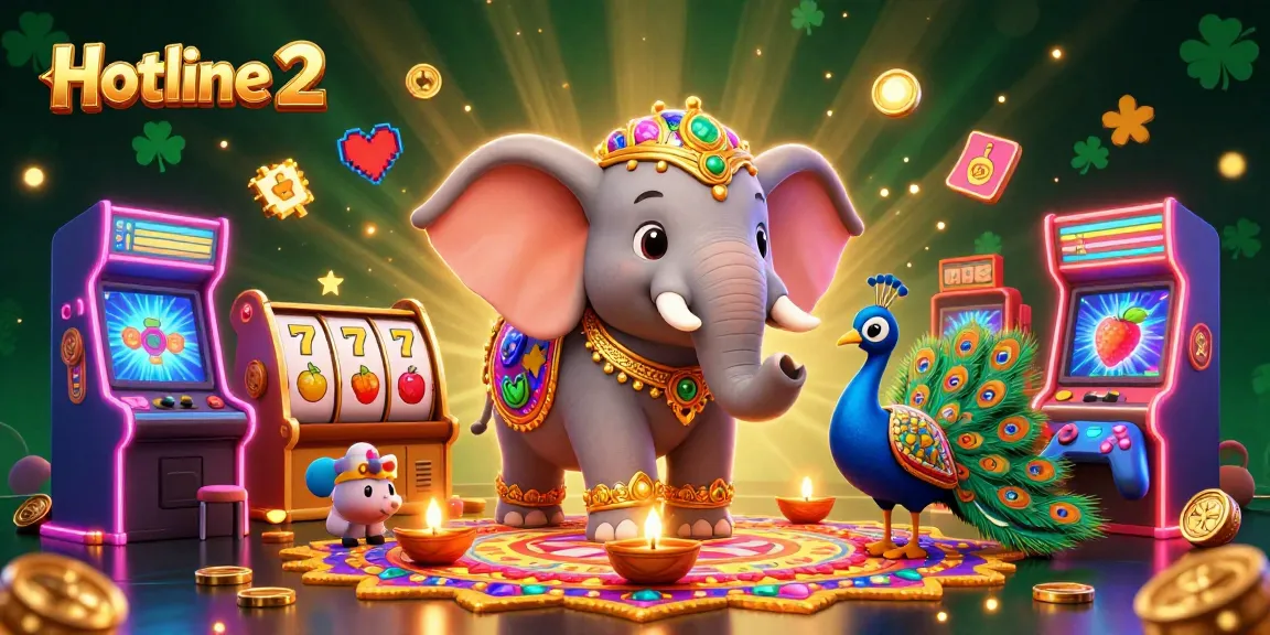 Experience the vibrant thrills of Hotline 2 in this 3D illustration, showcasing colorful slot elements.