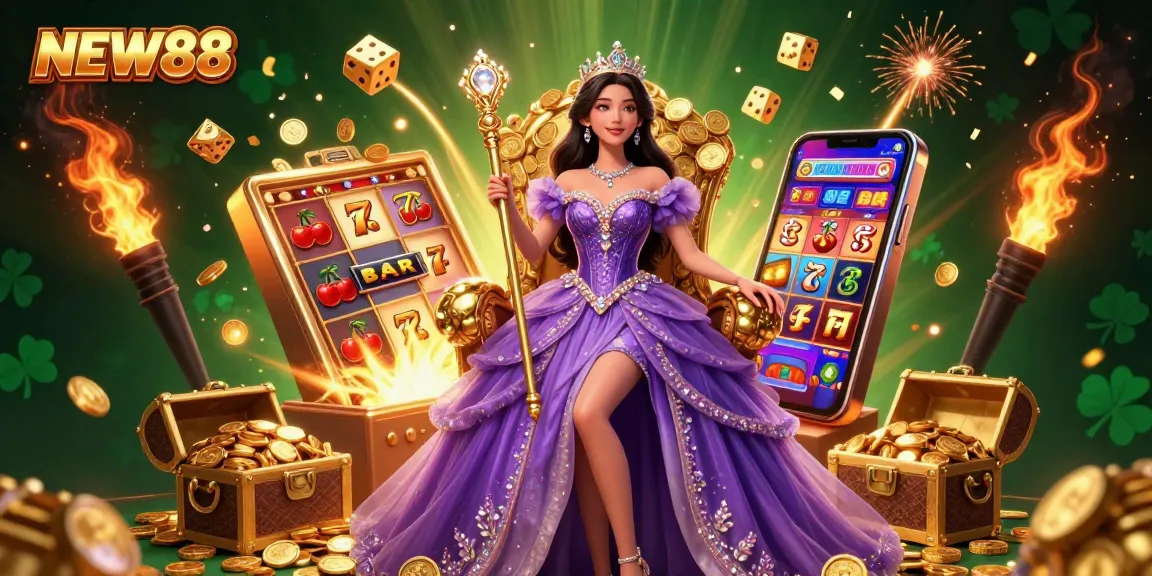 Experience the thrill of NEW88 with captivating slot games and royal gaming ambiance.