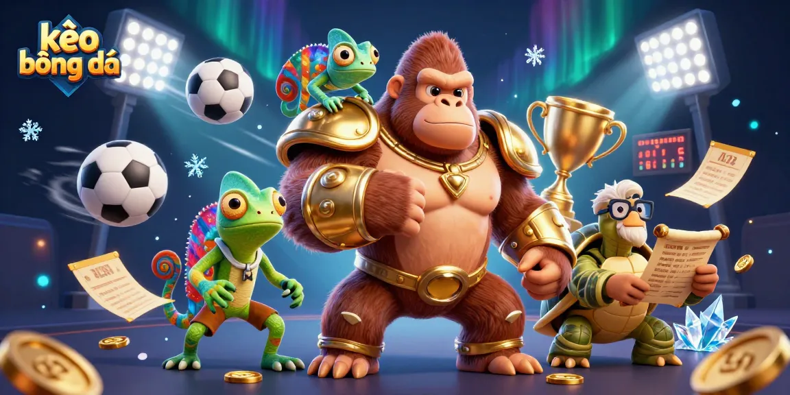 Win big with kèo bóng đá in this vibrant digital illustration showcasing exciting sports betting elements.