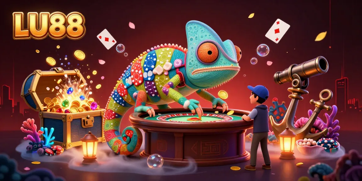 Experience the vibrant LU88 casino world with a dynamic chameleon owner and rich game elements.