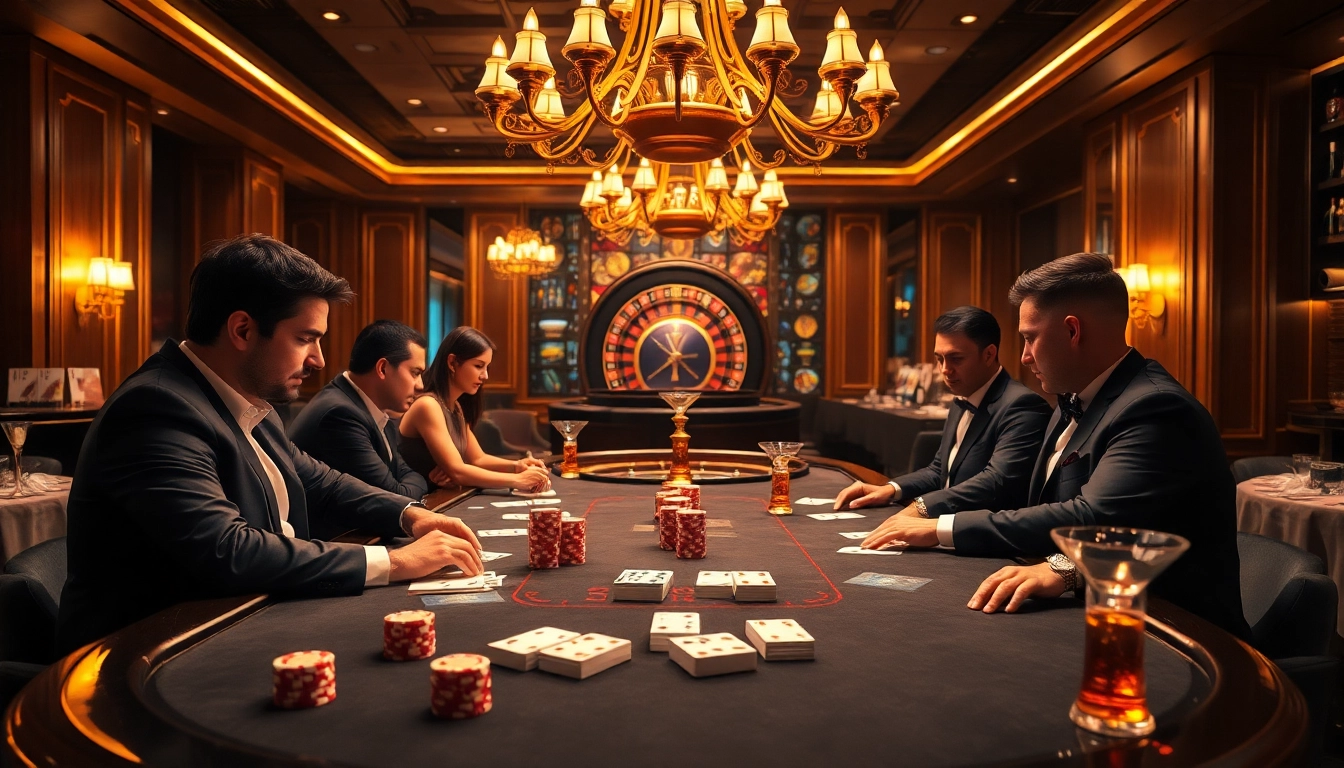 Play intense poker at the luxurious casino with 88xx-themed chips and cards.