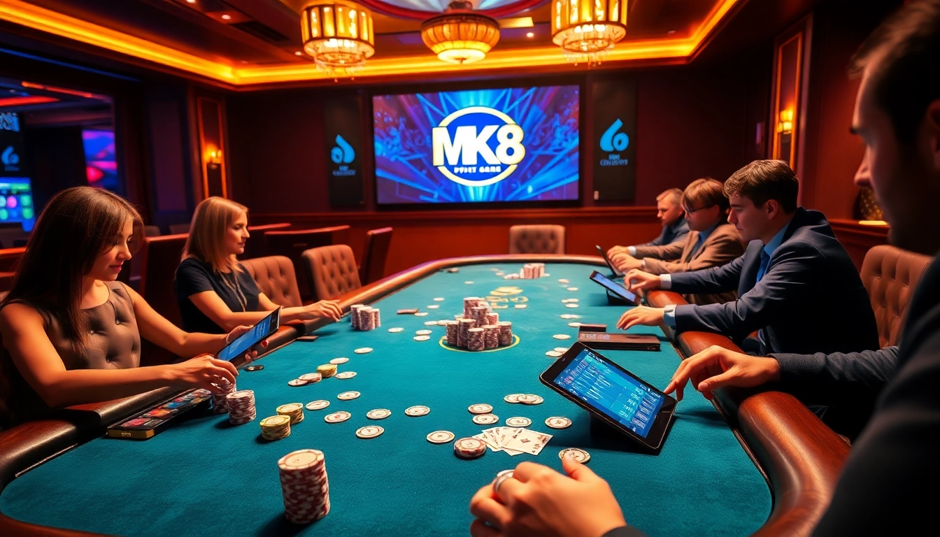 Engage in thrilling gaming at https://mk8th.net/ with vibrant poker chips and cards in an upscale casino setting.