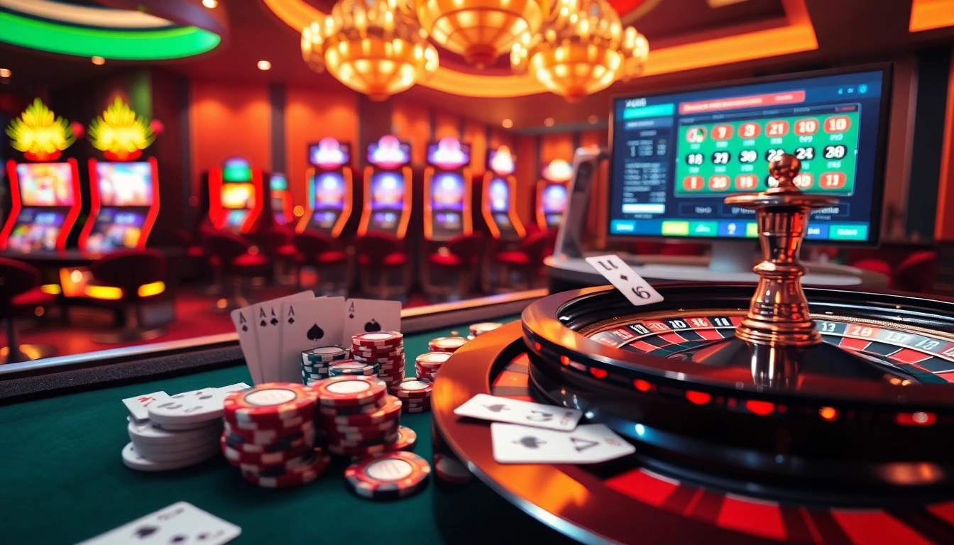 Betting action at the luxurious games table at https://xx88.day/ showcasing poker chips and cards.