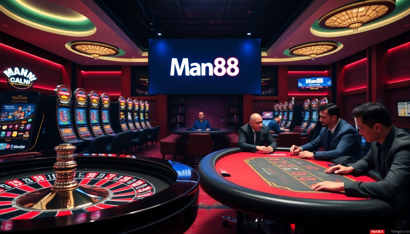 Experience the excitement of Man88's casino action with vibrant games and stunning graphics.