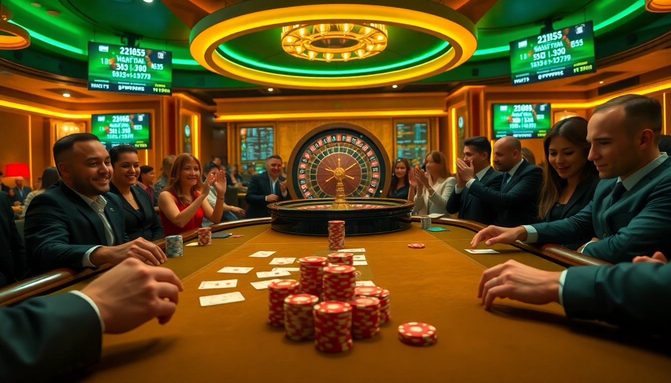 Engaging gambling scene with online betting interface from https://mk8th.net/, featuring casino tables and cards.