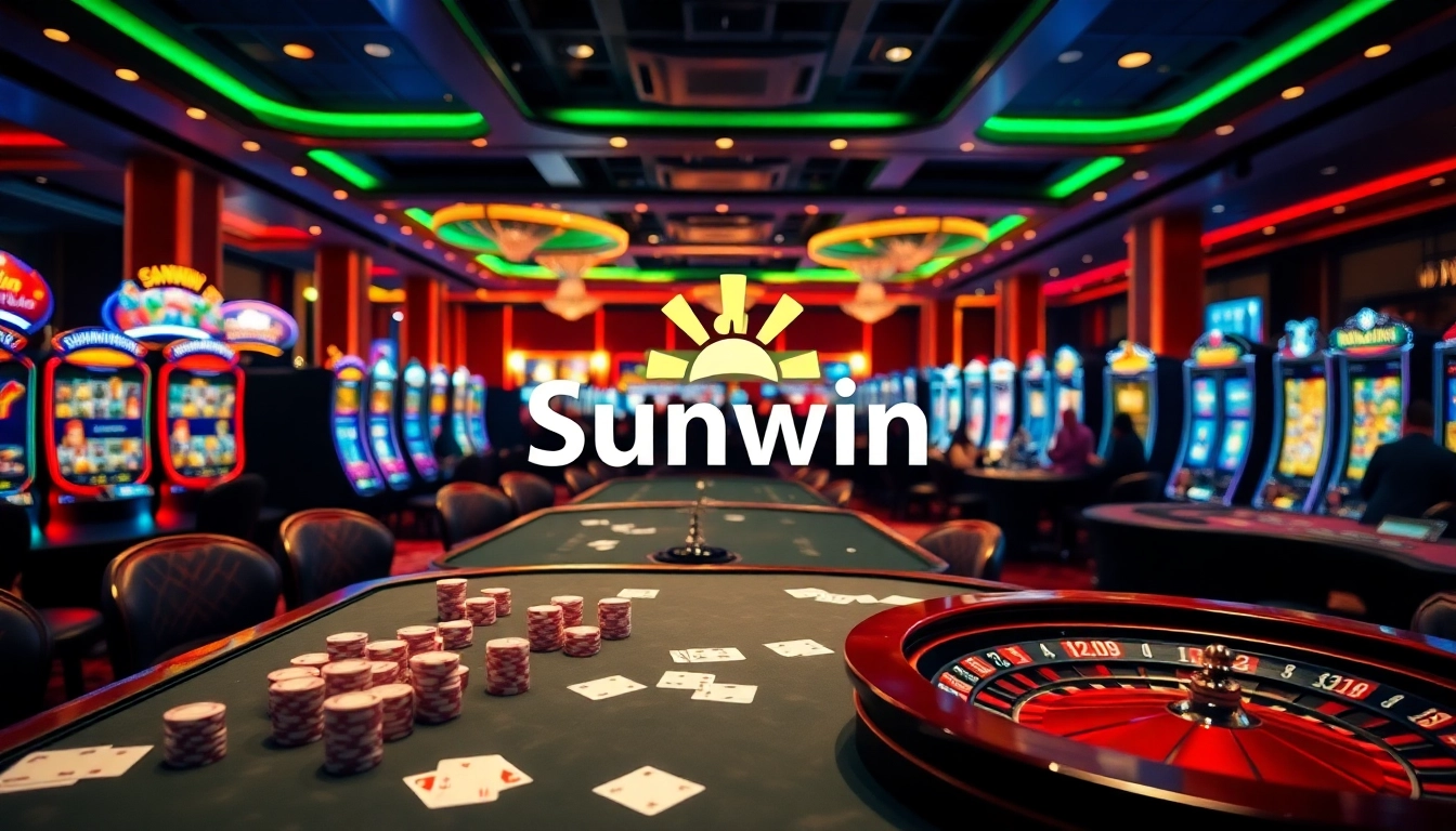 Experience the thrill of winning at Sunwin's vibrant casino scene filled with exciting games.