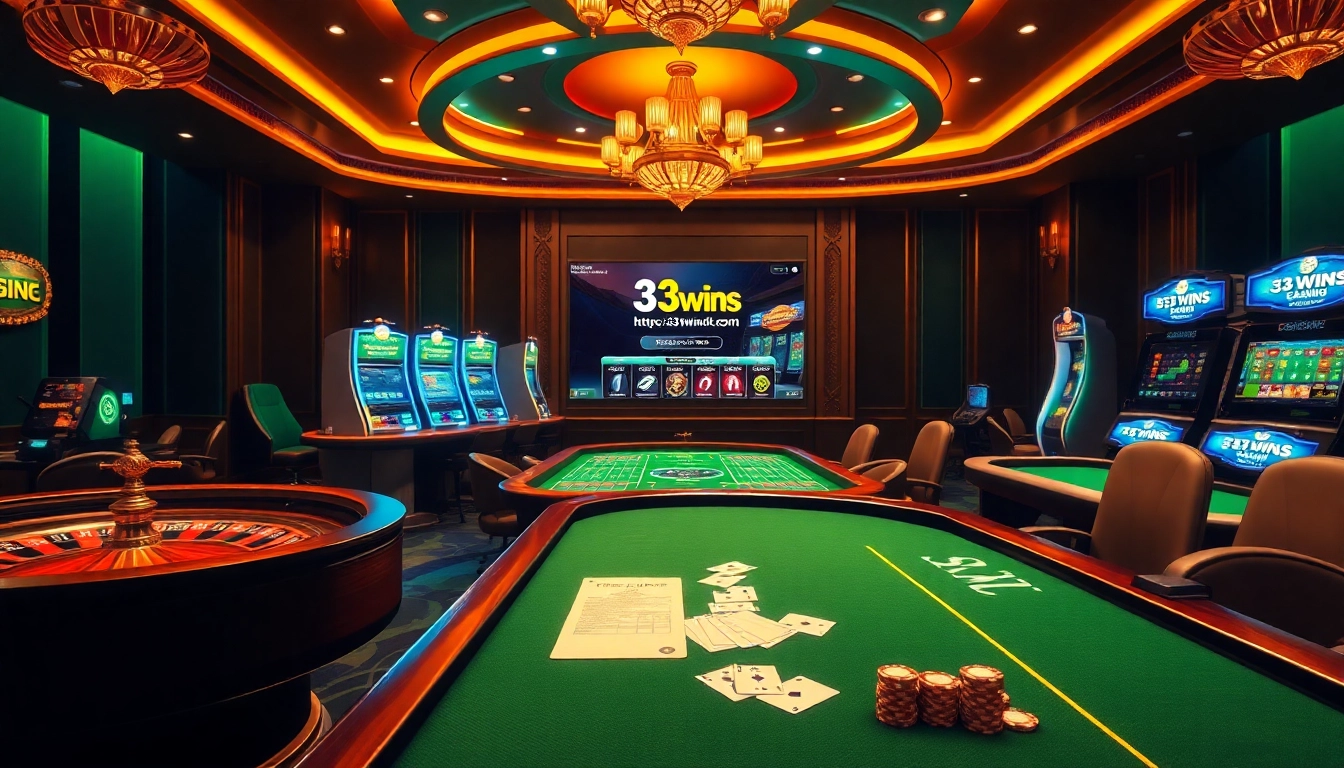 Experience thrilling gameplay at https://33wins.it.com with sophisticated casino tables and vibrant gaming atmosphere.