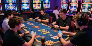 game bài 68 players enjoying thrilling card games in a vibrant online gaming lounge