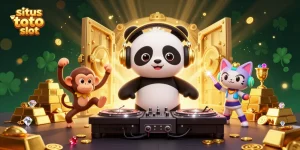 Experience the excitement of situs toto slot with vibrant 3D characters and casino elements.