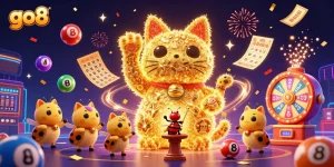 Engage with the go8 experience, where golden fireflies and lucky symbols unite in gambling excitement.