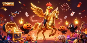 Experience the thrill of 789WIN with a colorful casino adventure alongside whimsical characters.